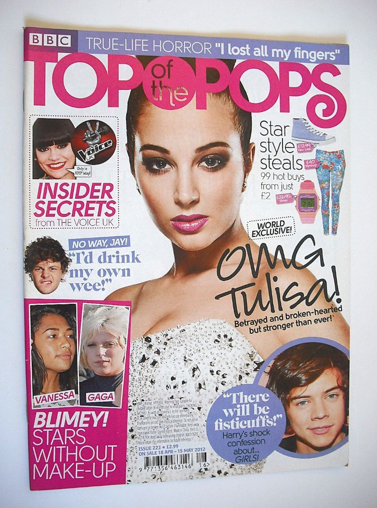 Top Of The Pops magazine - Tulisa Contostavlos cover (18 April - 15 May 2012)
