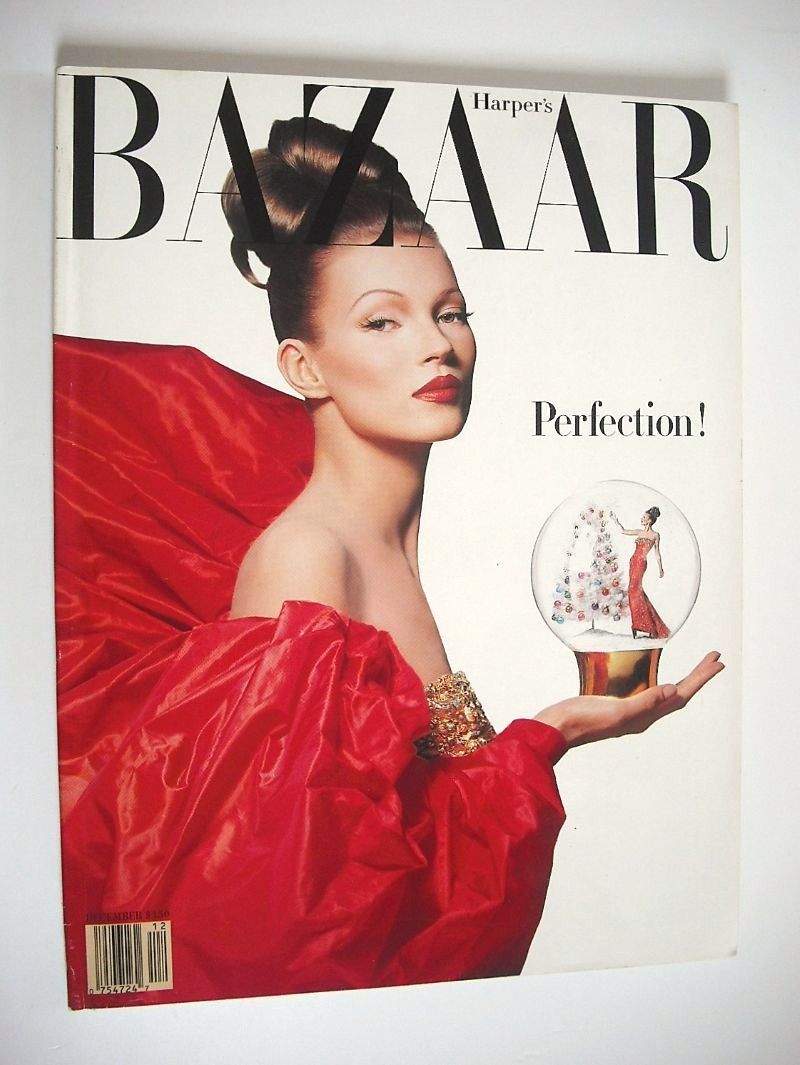 Harper's Bazaar magazine - December 1992 - Kate Moss cover