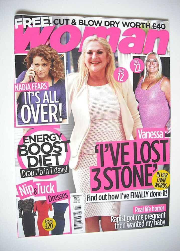 Woman magazine - Vanessa Feltz cover (9 February 2015)