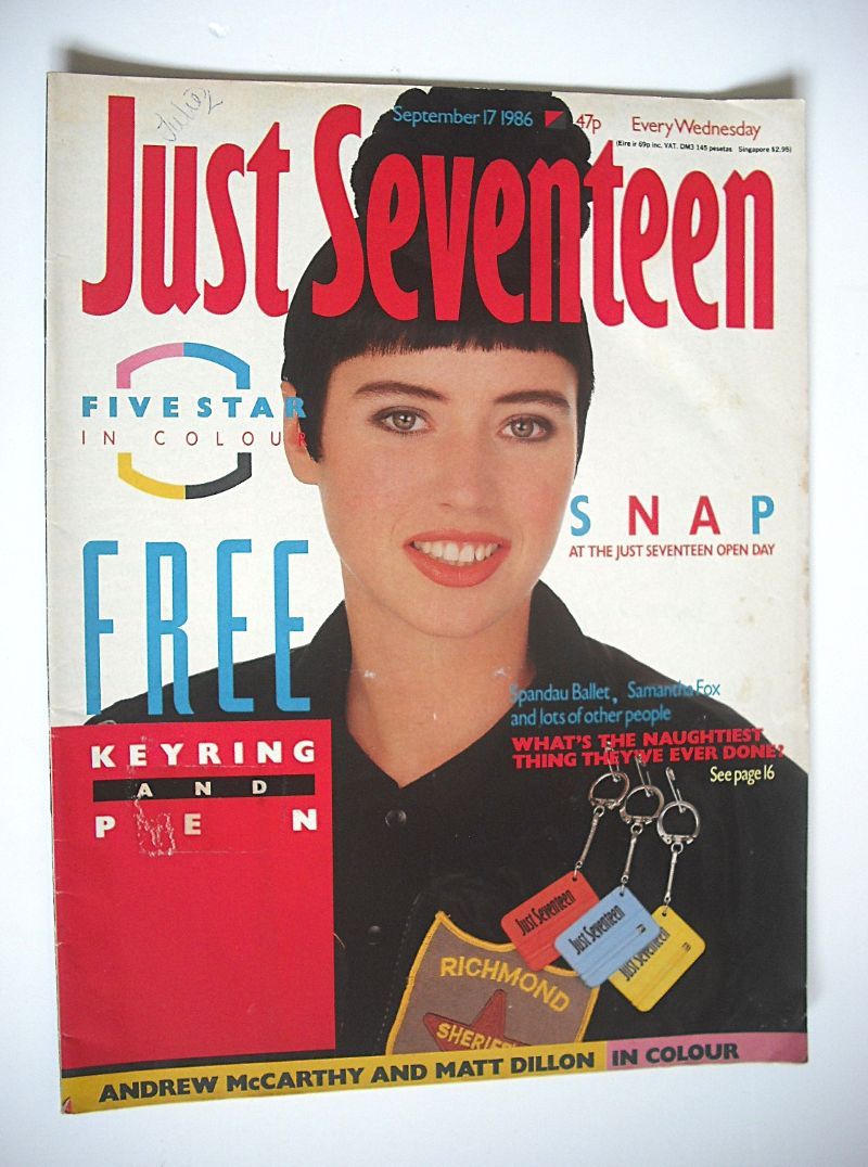 <!--1986-09-17-->Just Seventeen magazine - 17 September 1986