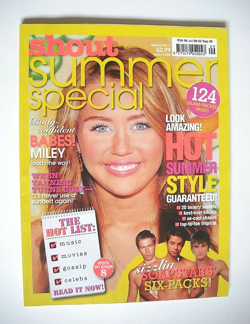 Shout magazine - Miley Cyrus cover (9 July - 2 September 2009 - Summer Special)