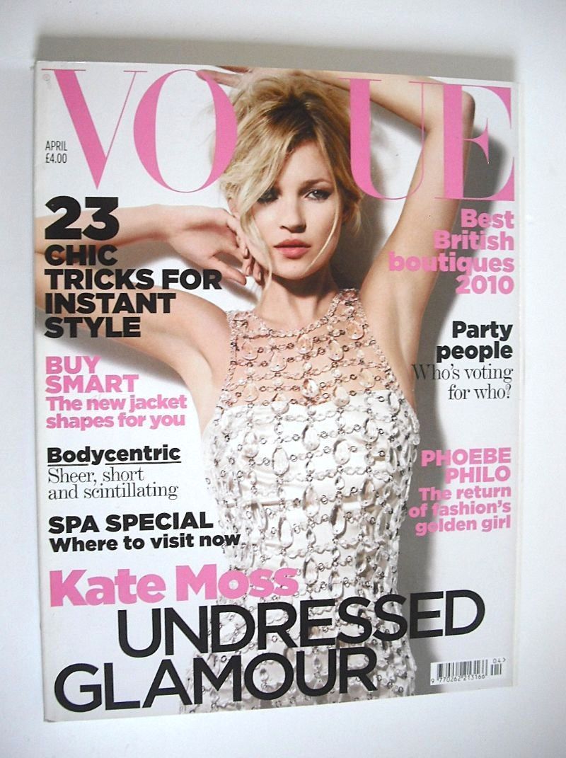 British Vogue magazine - April 2010 - Kate Moss cover