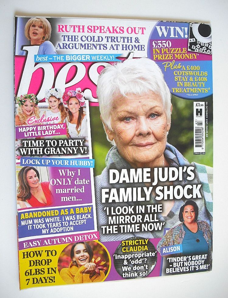 Best magazine - 26 October 2021 - Judi Dench cover