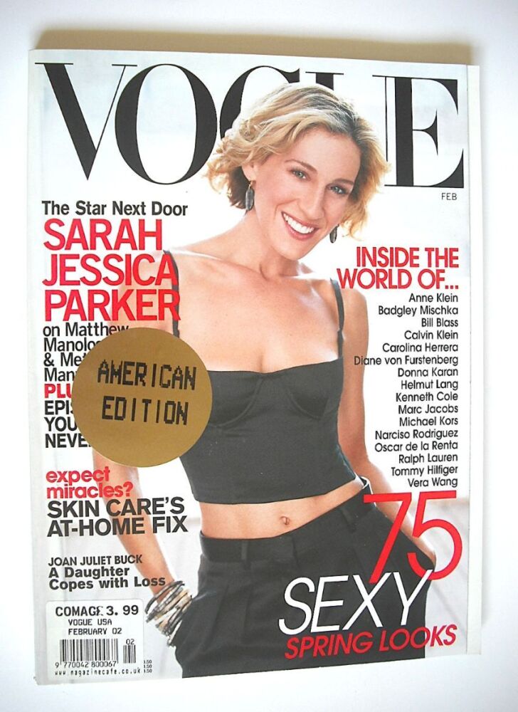 US Vogue magazine - February 2002 - Sarah Jessica Parker cover