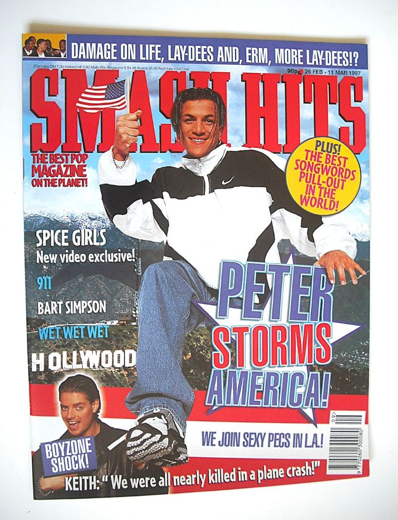Smash Hits magazine - Peter Andre cover (26 February - 11 March 1997)