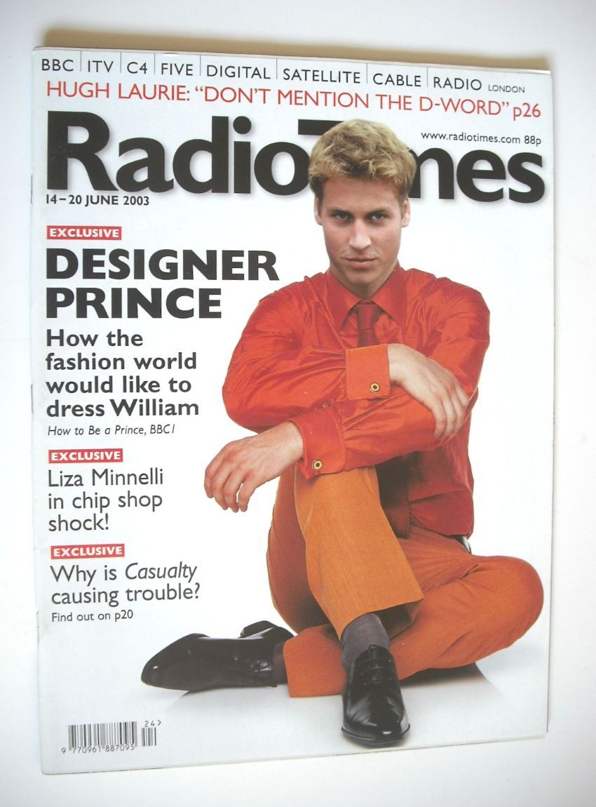 <!--2003-06-14-->Radio Times magazine - Prince William cover (14-20 June 20