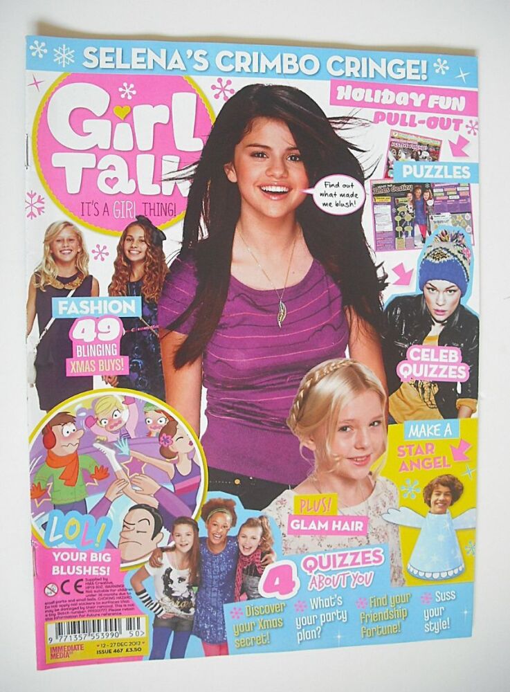 Girl Talk magazine - Selena Gomez cover (12-27 December 2012)