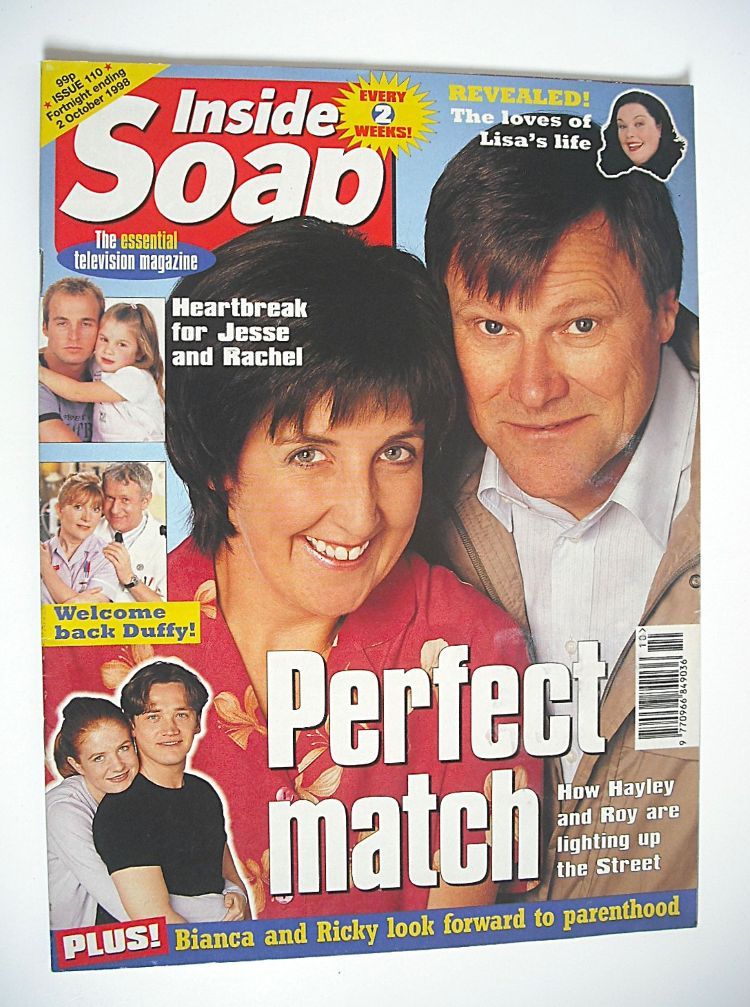 Inside Soap magazine - Julie Hesmondhalgh and David Neilson cover (19 September - 2 October 1998)