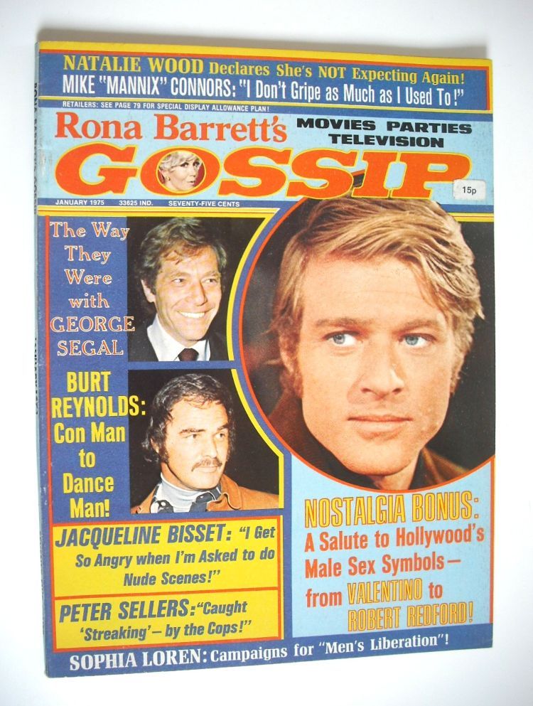 Rona Barrett's Gossip magazine - Robert Redford cover (January 1975)