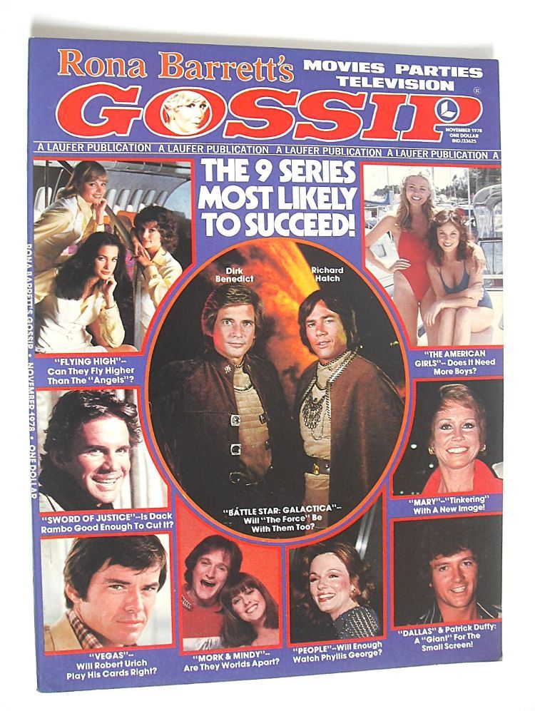 Rona Barrett's Gossip magazine - The 9 Series Most Likely To Succeed cover (November 1978)