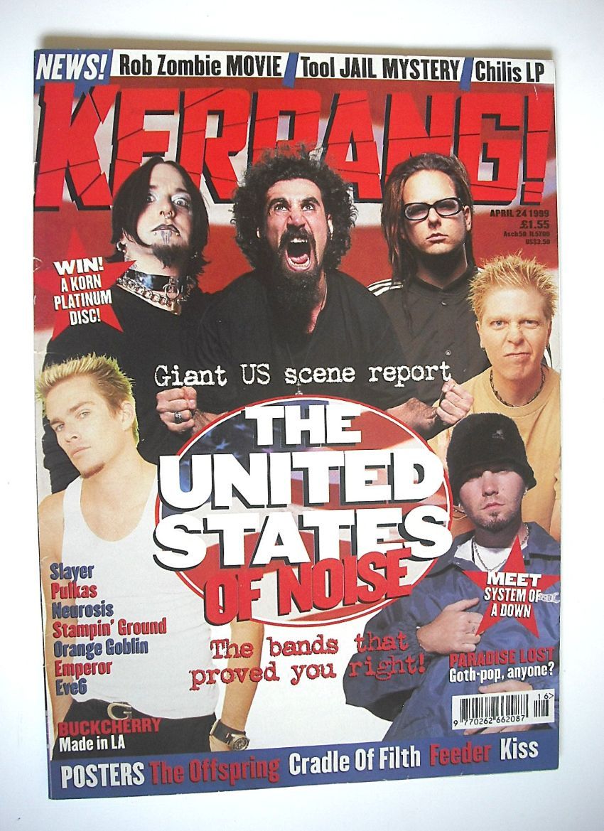 <!--1999-04-24-->Kerrang magazine - The United States of Noise cover (24 Ap