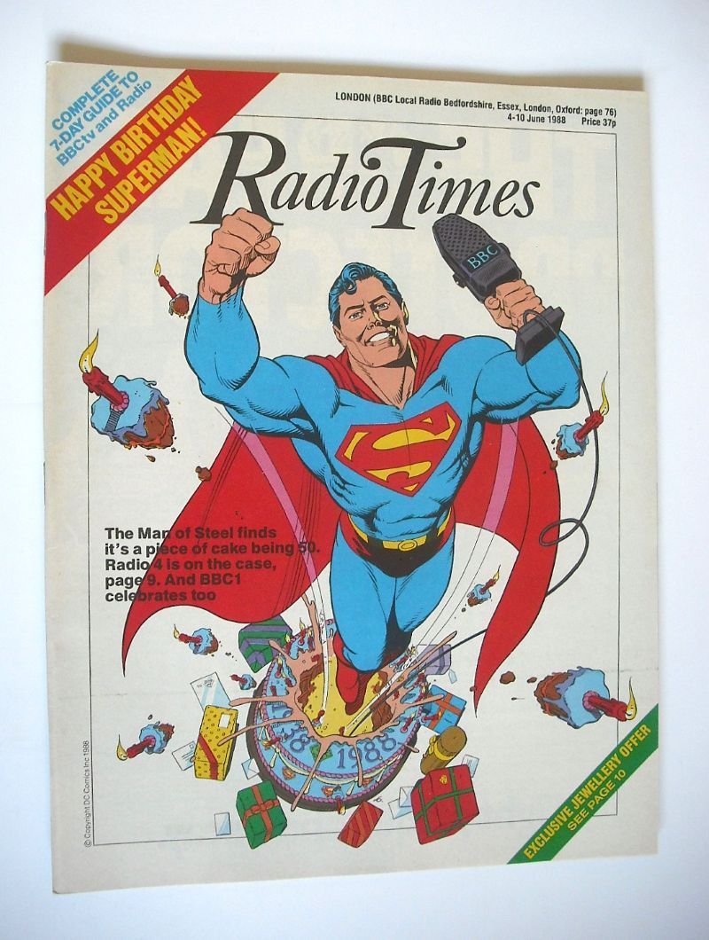 <!--1988-06-04-->Radio Times magazine - Superman cover (4-10 June 1988)