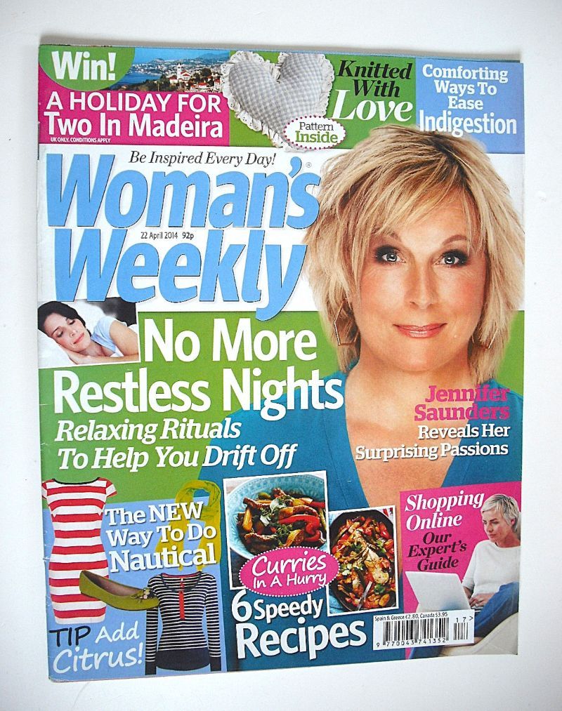 Woman's Weekly magazine (22 April 2014 - Jennifer Saunders cover)