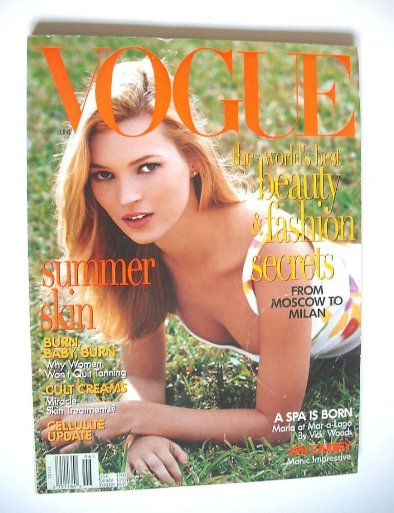 US Vogue magazine - June 1996 - Kate Moss cover