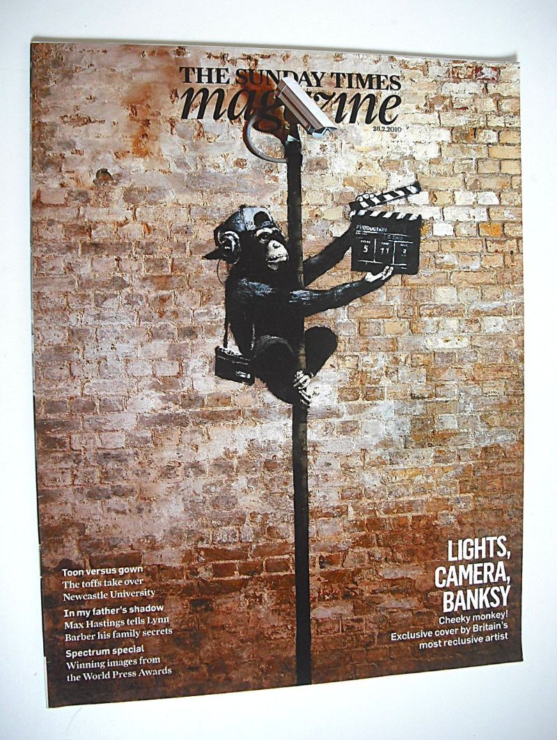 The Sunday Times magazine - Banksy Cheeky Monkey cover (28 February 2010)
