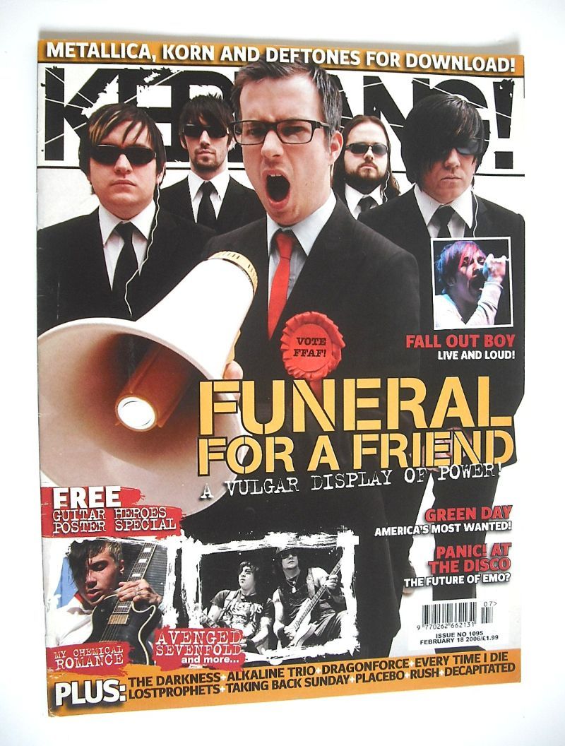 Kerrang magazine - Funeral For A Friend cover (18 February 2006 - Issue 1095)