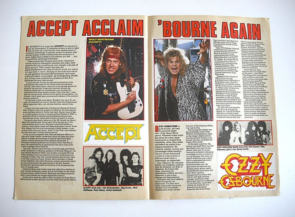 Kerrang Legends Of Rock Stikka Book (1989)