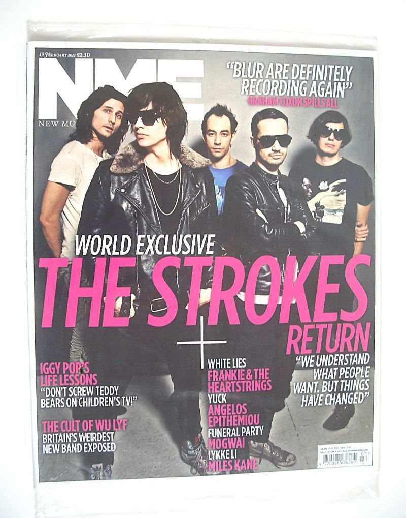 NME magazine - The Strokes cover (19 February 2011)