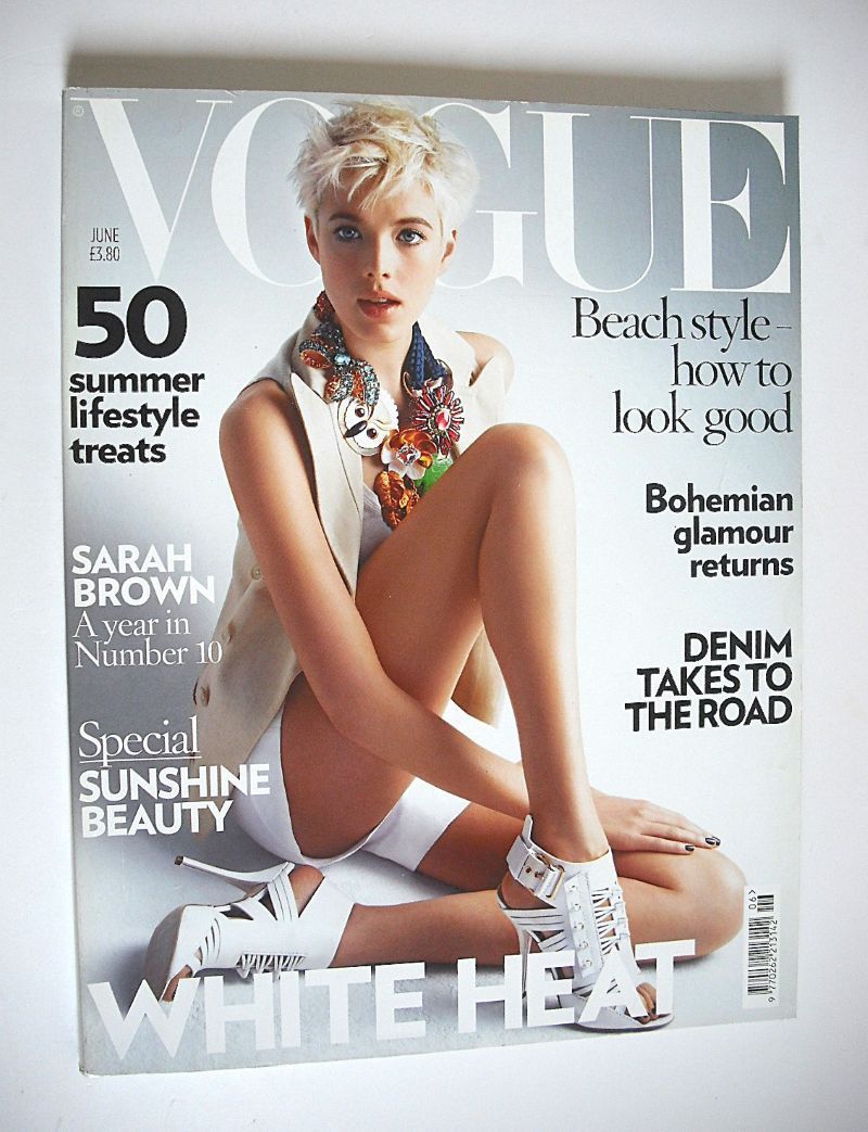 British Vogue magazine - June 2008 - Agyness Deyn cover