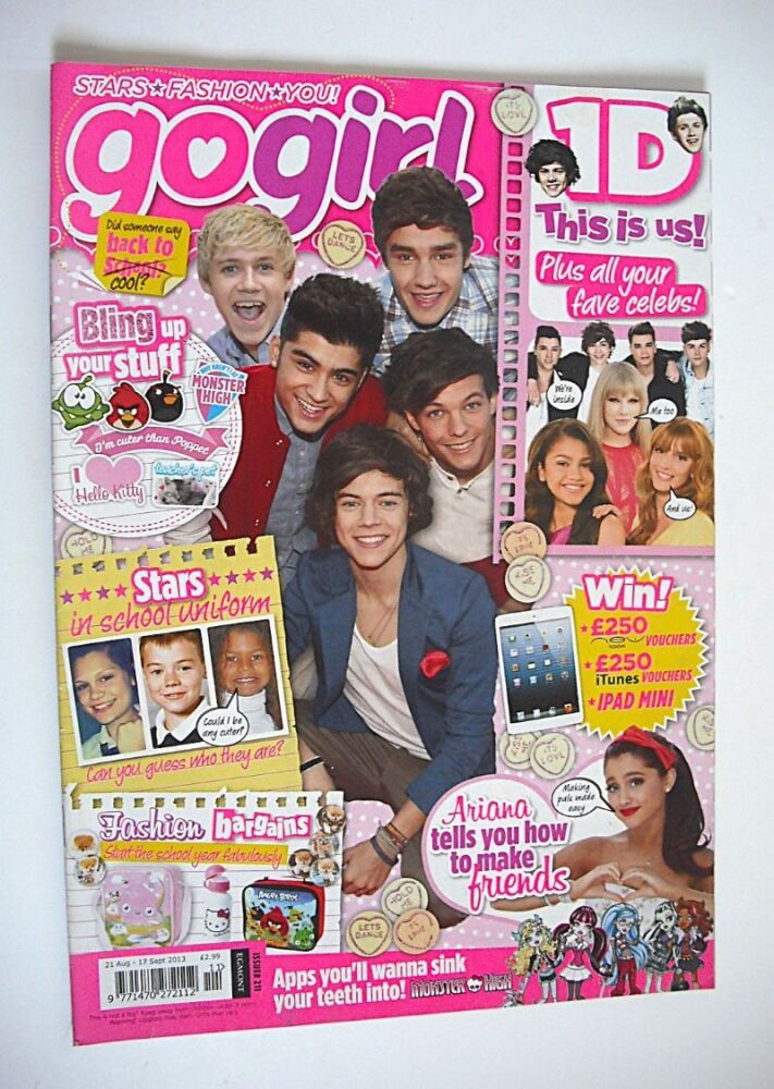 Go Girl magazine - One Direction cover (21 August - 17 September 2013)
