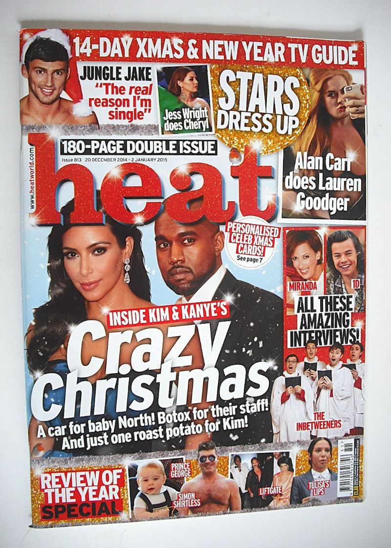 <!--2014-12-20-->Heat magazine - Kim Kardashian and Kanye West cover (20 De