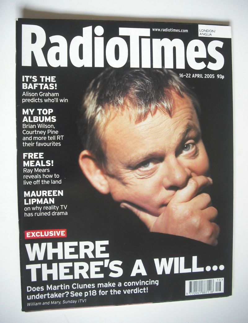 Radio Times magazine - Martin Clunes cover (16-22 April 2005)