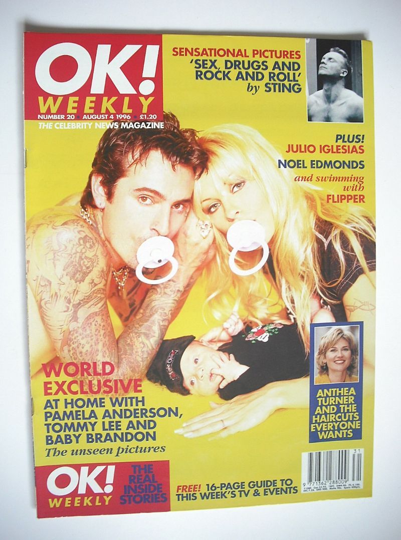 <!--1996-08-04-->OK! magazine - Pamela Anderson, Tommy Lee and baby Brandon