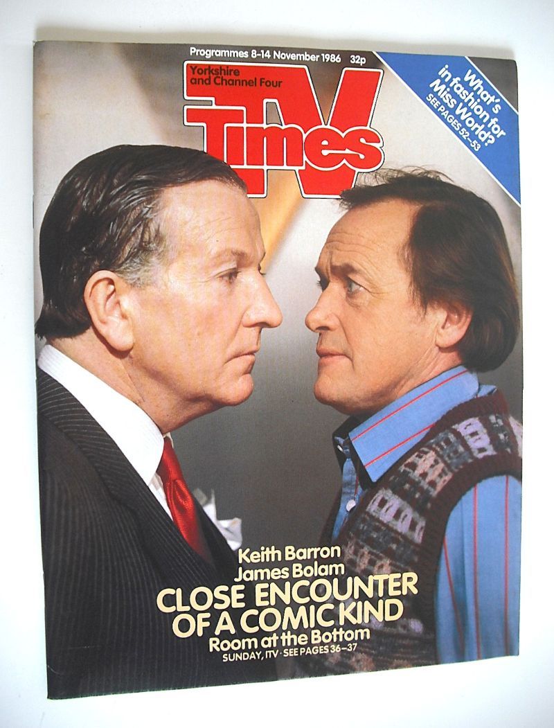 TV Times magazine - Keith Barron and James Bolam cover (8-14 November 1986)