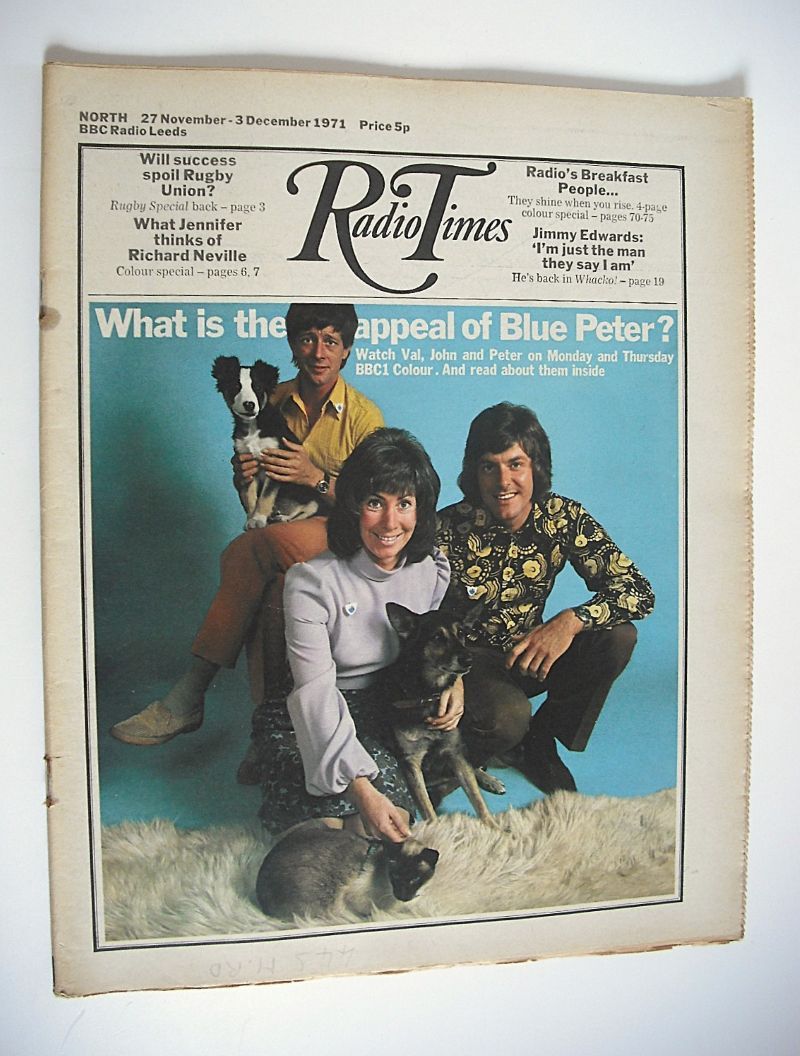 Radio Times magazine - Blue Peter cover (27 November - 3 December 1971)