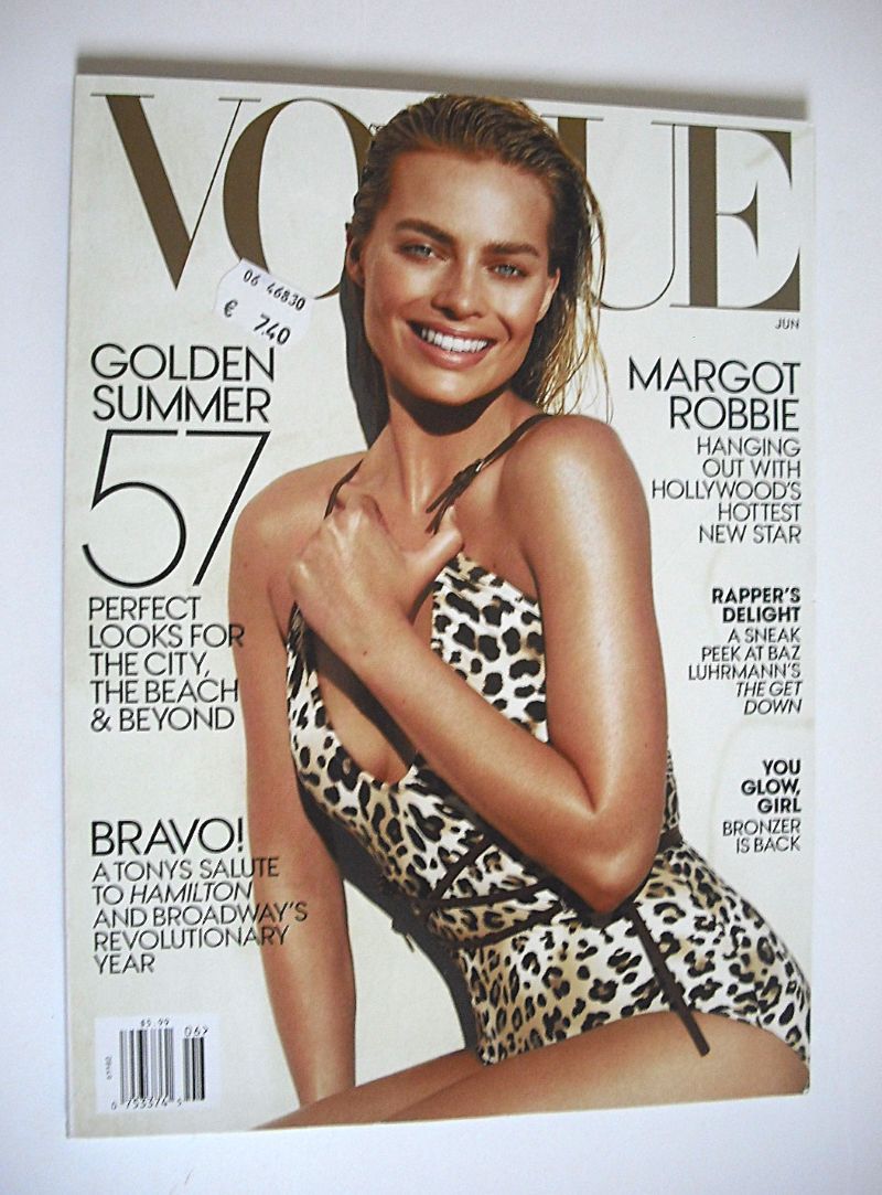 US Vogue magazine - June 2016 - Margot Robbie cover