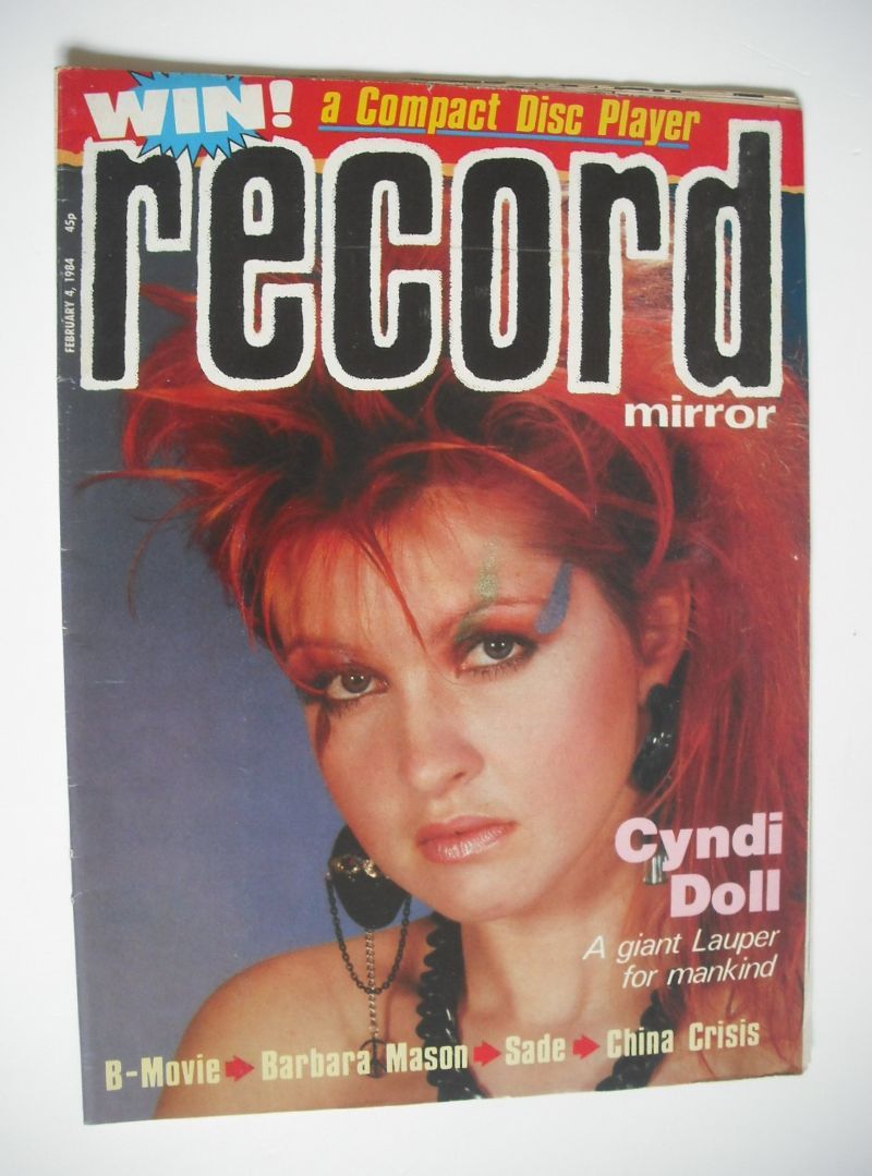 <!--1984-02-04-->Record Mirror magazine - Cyndi Lauper cover (4 February 19