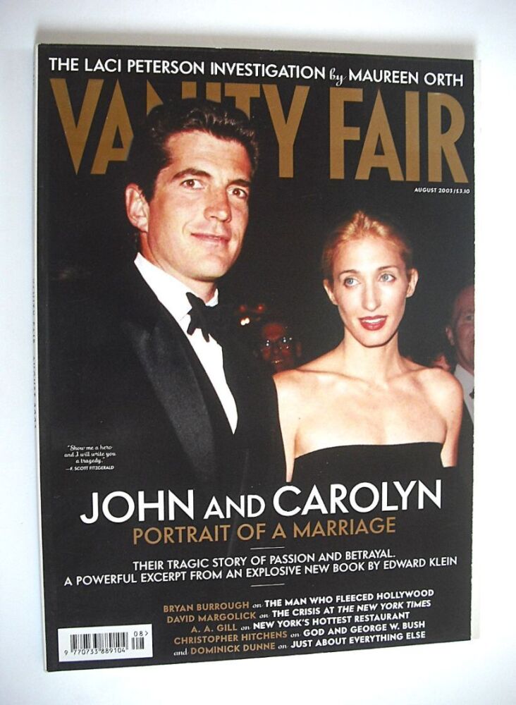 Vanity Fair magazine - John Kennedy Jr and Carolyn Bessette cover (August 2003)