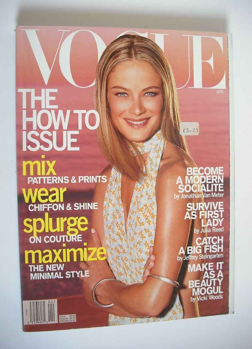 <!--2000-04-->US Vogue magazine - April 2000 - Carolyn Murphy cover