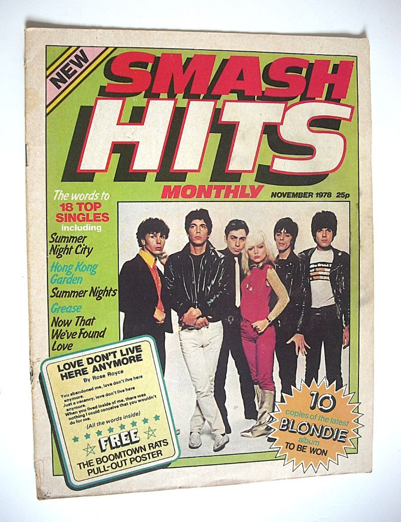 Smash Hits magazine - Blondie cover (November 1978 - Issue 1)