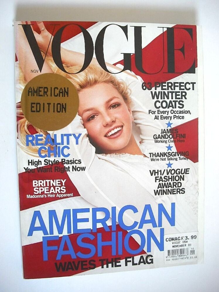 US Vogue magazine - November 2001 - Britney Spears cover