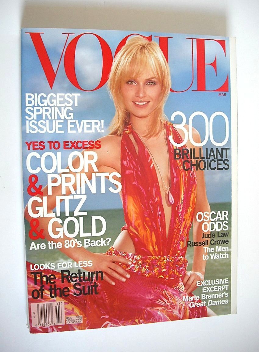 <!--2000-03-->US Vogue magazine - March 2000 - Amber Valletta cover