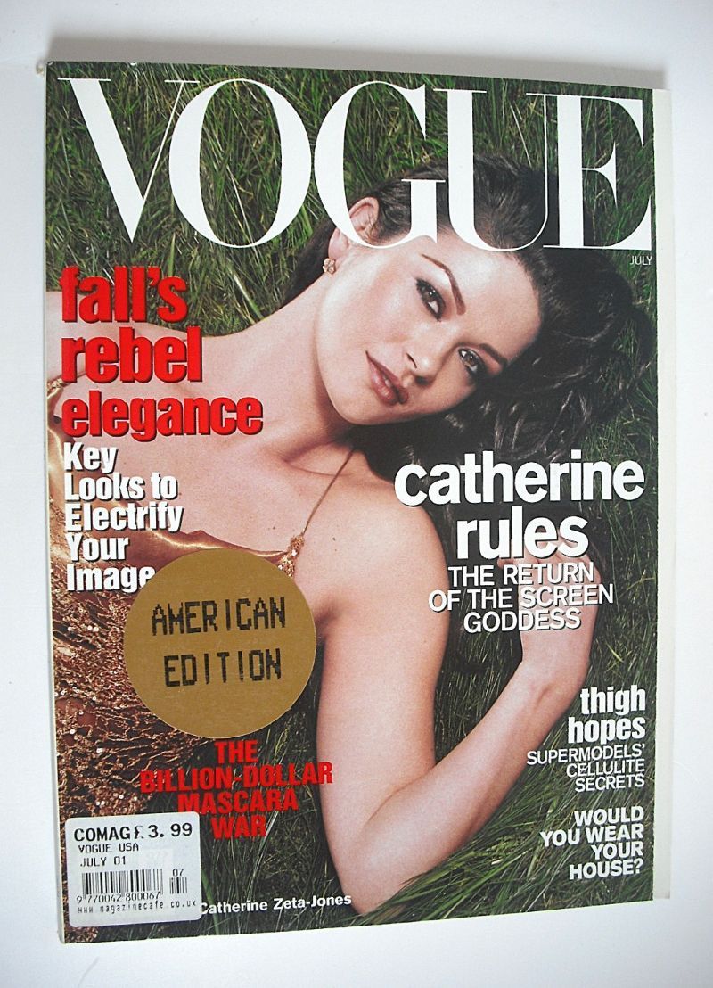 <!--2001-07-->US Vogue magazine - July 2001 - Catherine Zeta Jones cover