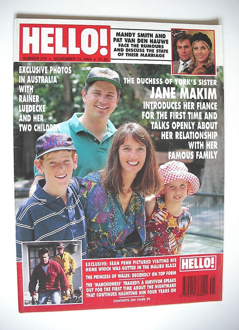 <!--1993-11-13-->Hello! magazine - Jane Makim cover (13 November 1993 - Iss