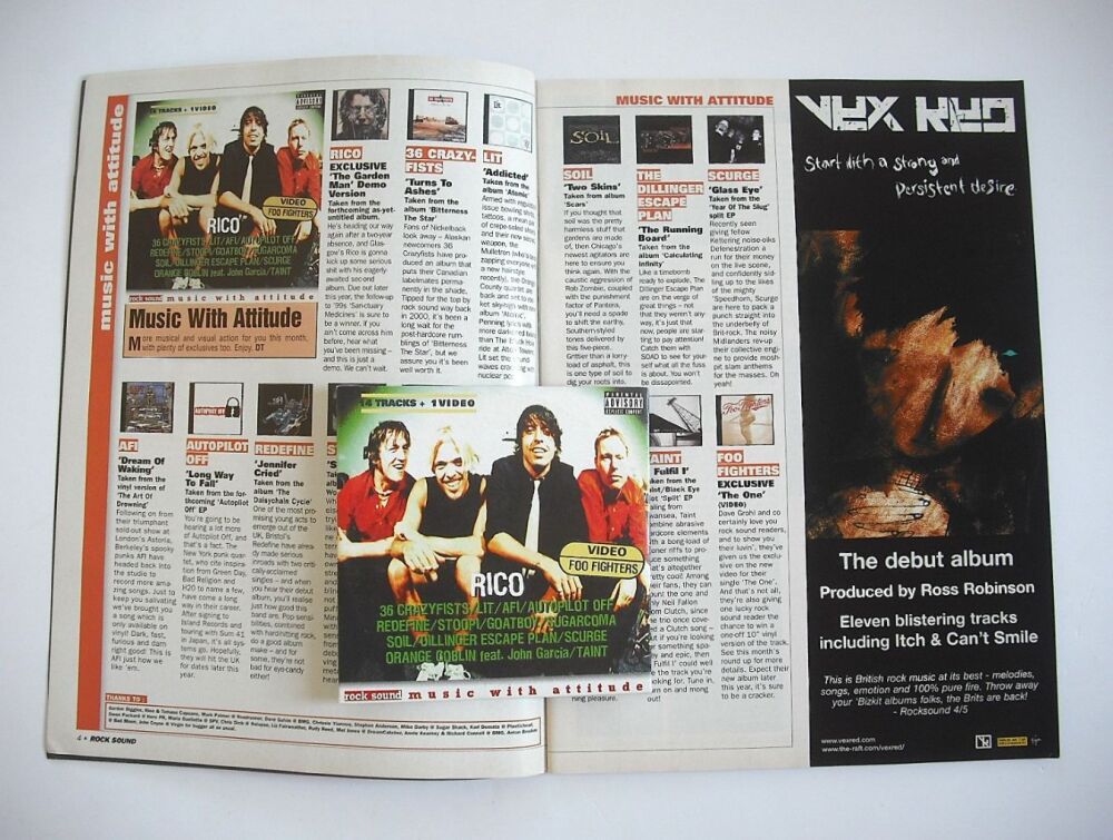 Rock Sound magazine - Jimmy Eat World cover (April 2002)