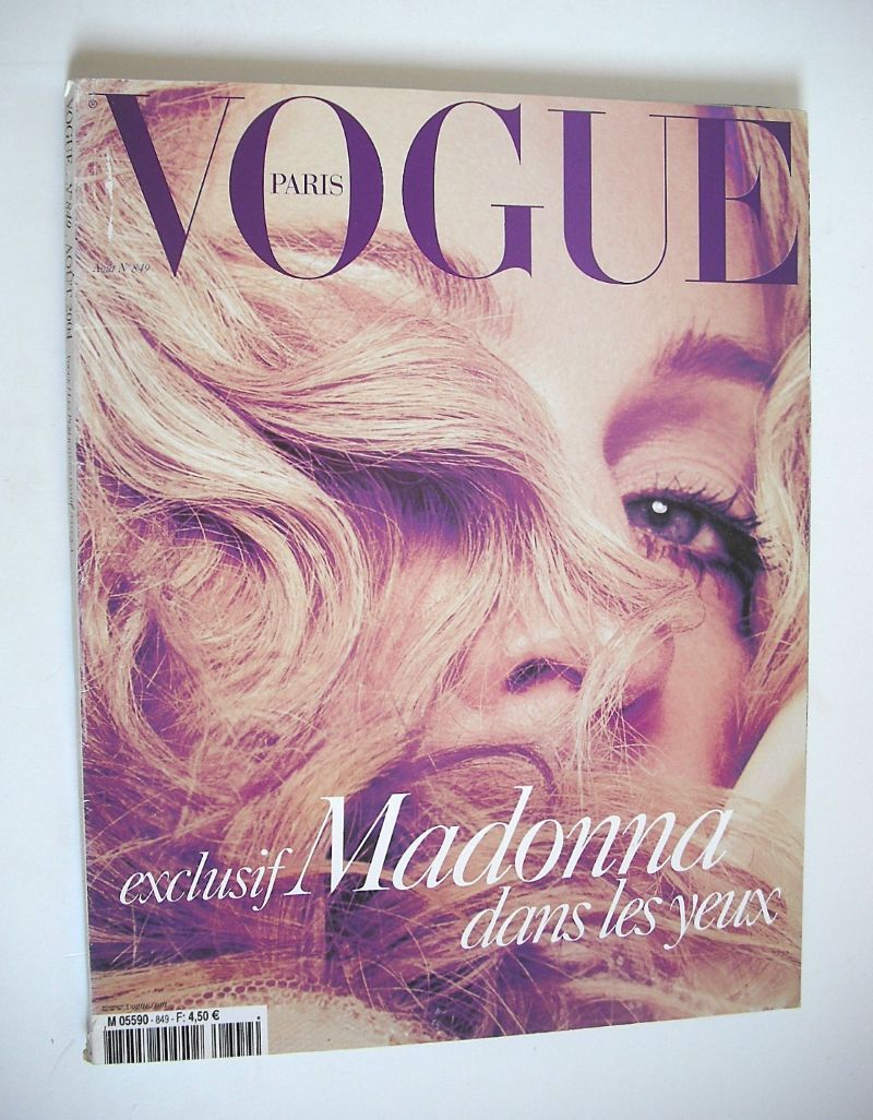 French Paris Vogue magazine - August 2004 - Madonna cover
