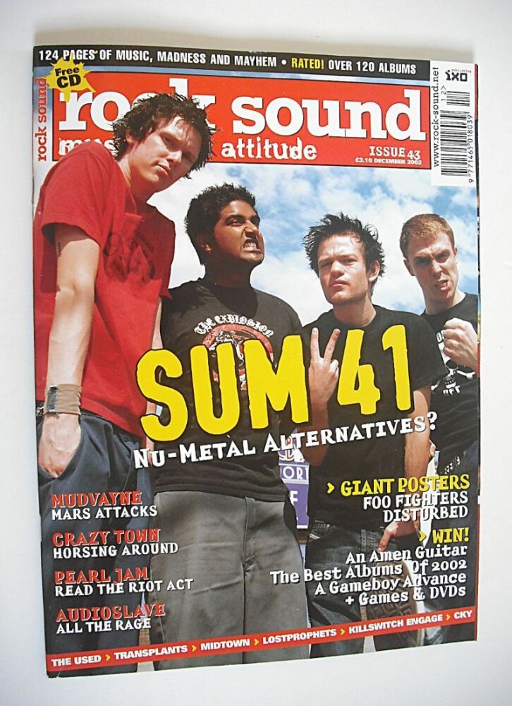 Rock Sound magazine - Sum 41 cover (December 2002)