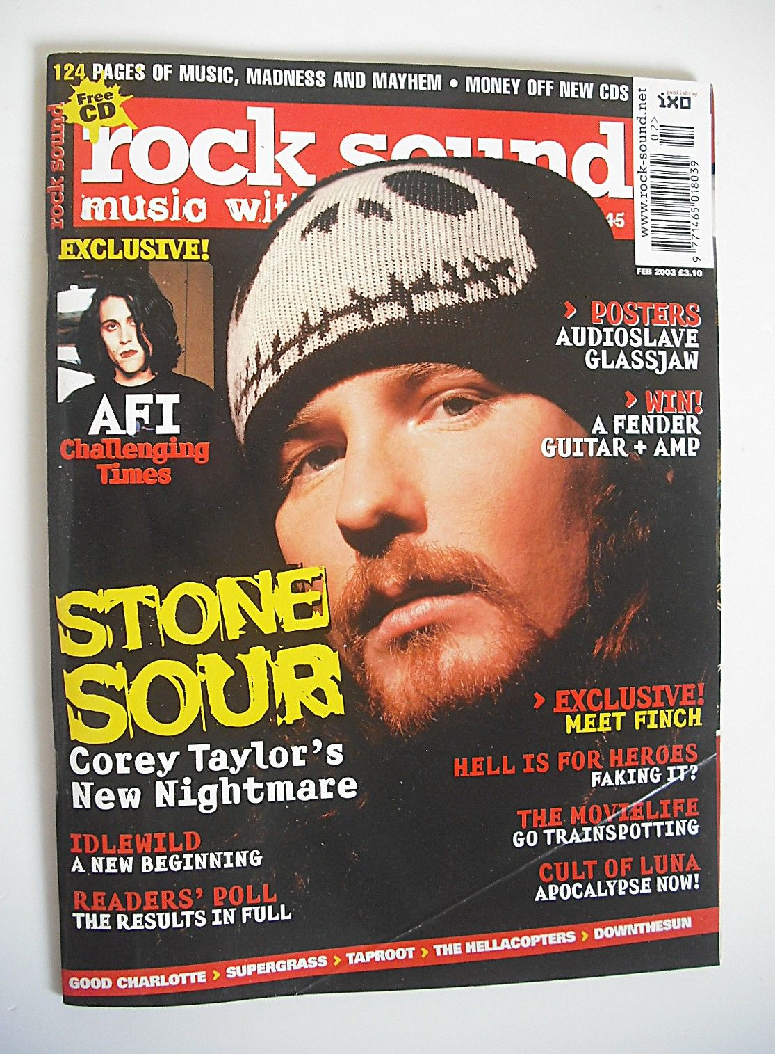 <!--2003-02-->Rock Sound magazine - Corey Taylor cover (February 2003)