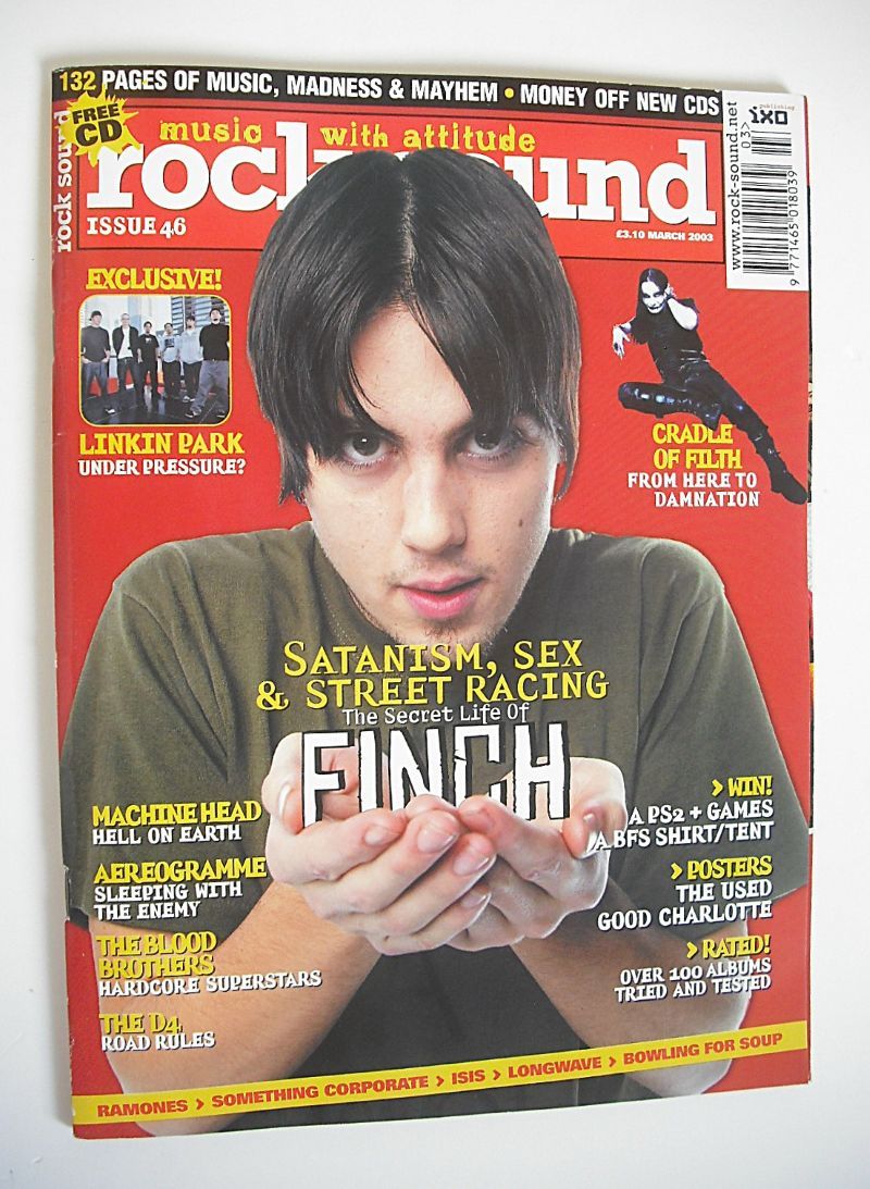 Rock Sound magazine - Nate Barcalow (Finch) cover (March 2003)