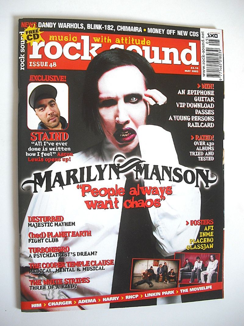 Rock Sound magazine - Marilyn Manson cover (May 2003)