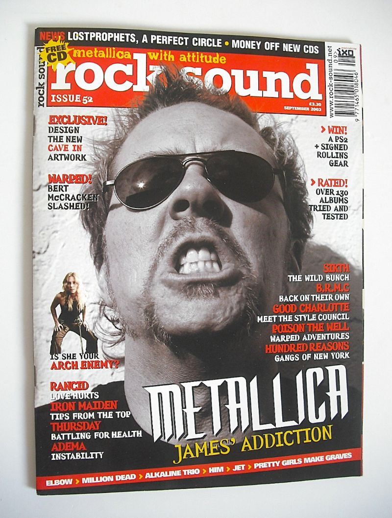 <!--2003-09-->Rock Sound magazine - James Hetfield cover (September 2003)