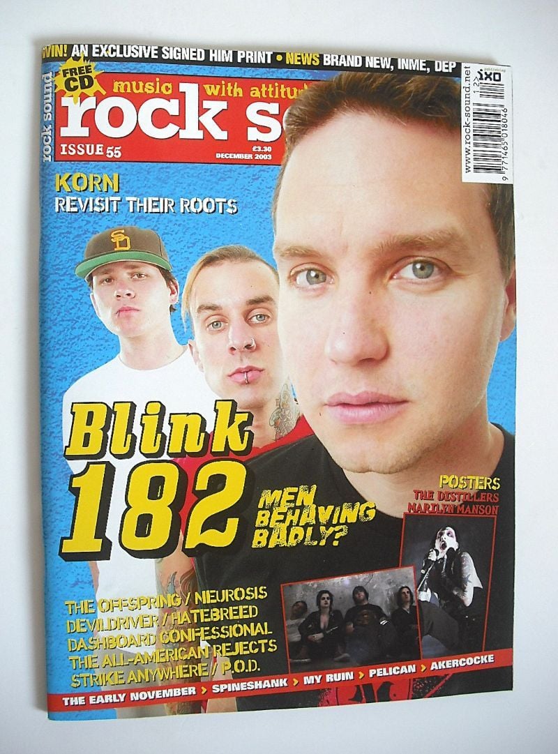 <!--2003-12-->Rock Sound magazine - Blink-182 cover  (December 2003)