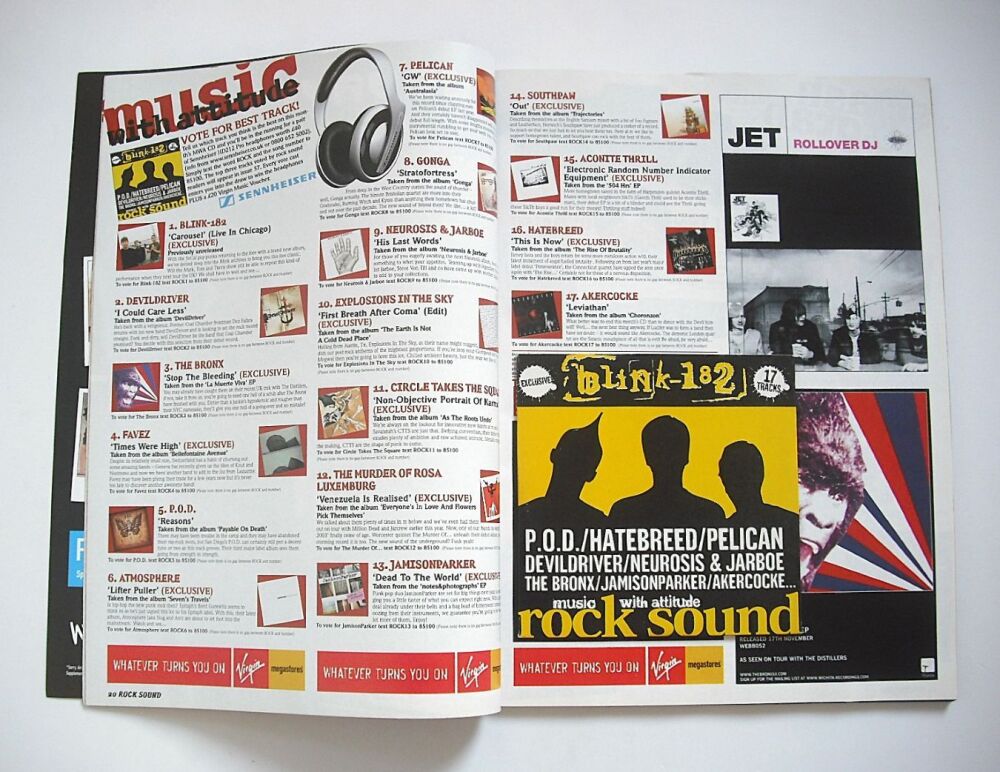 Rock Sound magazine - Blink-182 cover (December 2003)