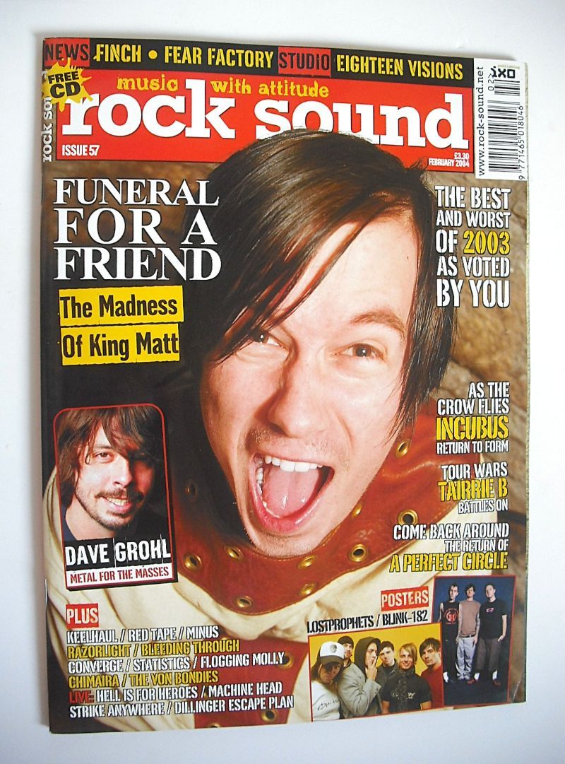 Rock Sound magazine - Matt Davies-Kreye cover (February 2004)