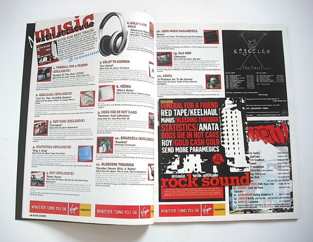 Rock Sound magazine - Matt Davies-Kreye cover (February 2004)