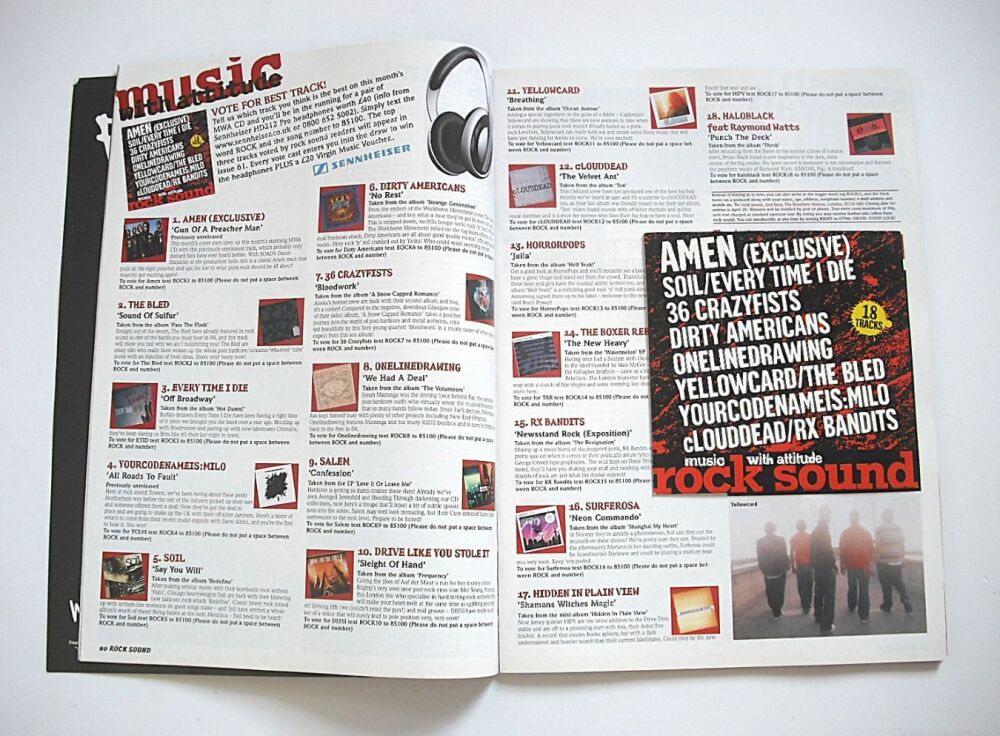 Rock Sound magazine - Casey Chaos cover (April 2004)